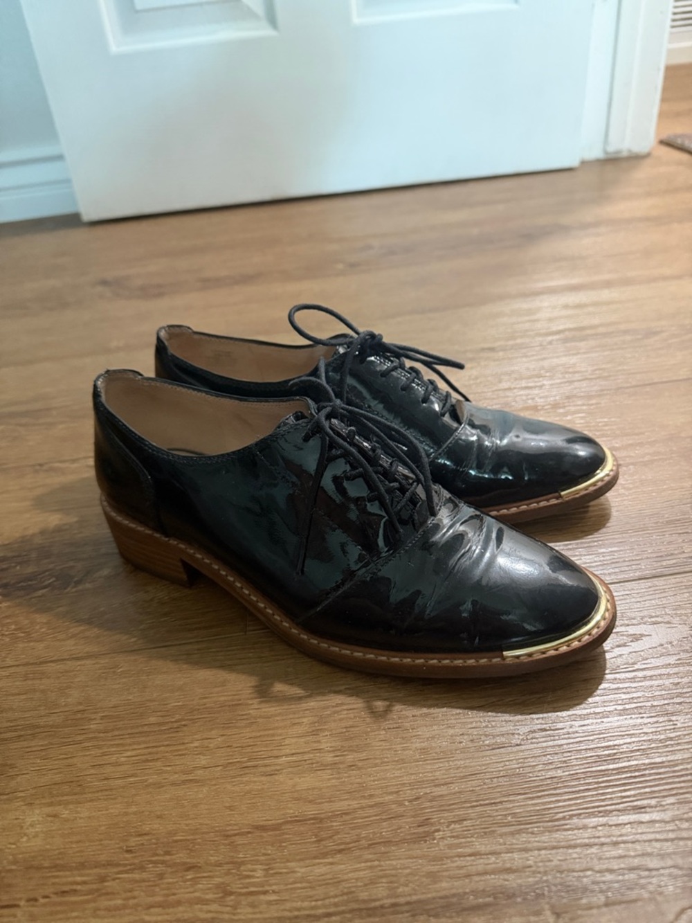 Louise et Cie Black Glossy Loafers